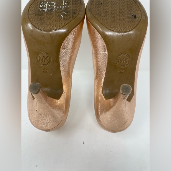 Micheal Kors Women Metallic Rose Gold Heels Shoes Size 9 - Picture 6 of 7